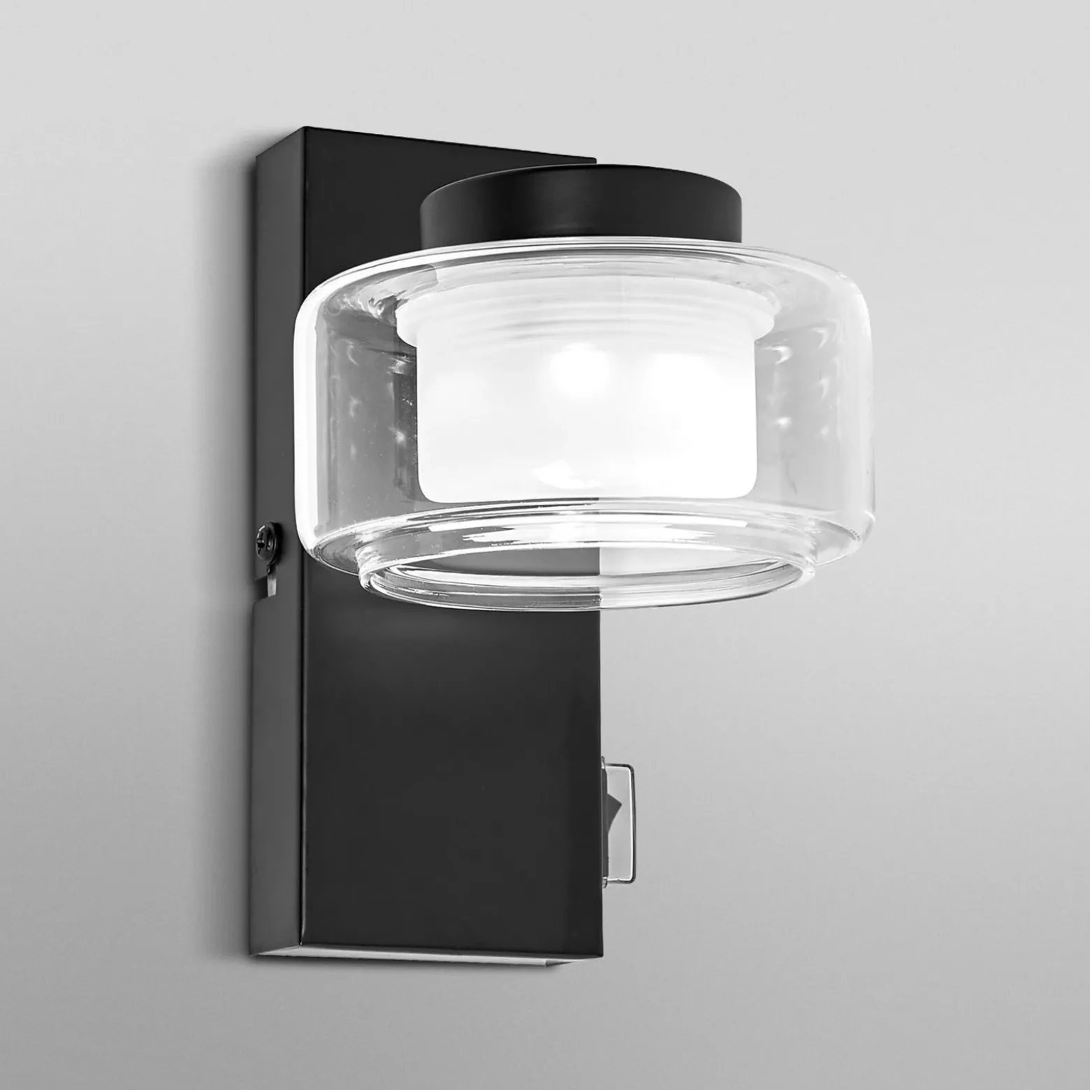 Aplique de pared LED ORBIS FLAME de OSRAM, negra, metal, IP44 CCT