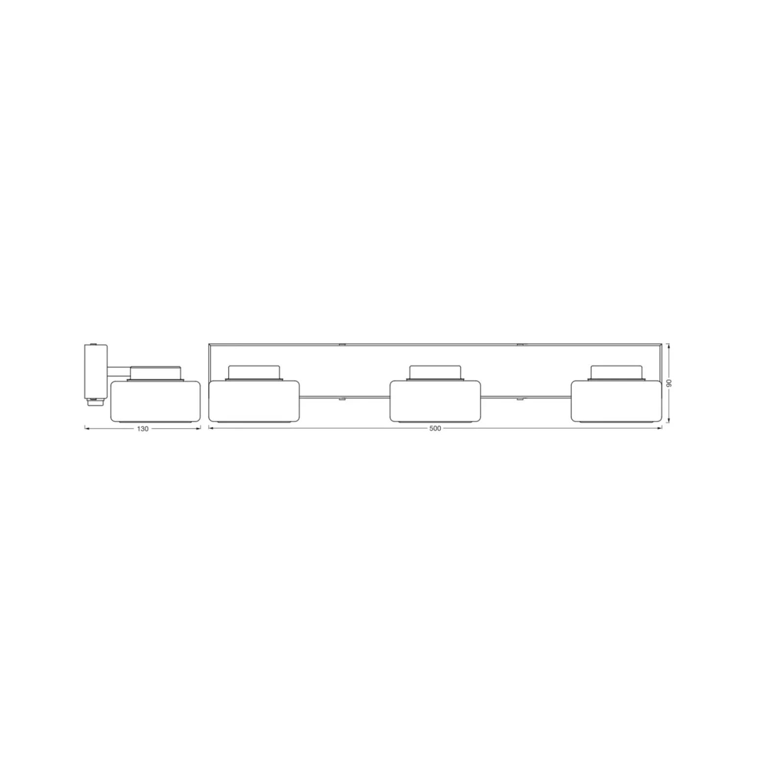 Aplique de pared LED ORBIS FLAME de OSRAM, negro, 3 luces, CCT IP44