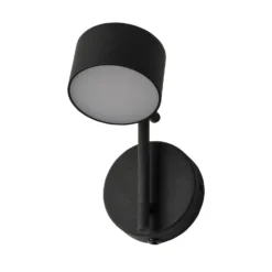 Aplique de pared LED OSRAM Decor Kyoto, negro, atenuable, con enchufe