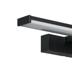 Aplique de pared LED Pandella 1, longitud 40 cm, negro, aluminio