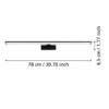 Aplique de pared LED Pandella 1, longitud 78 cm, negro, aluminio