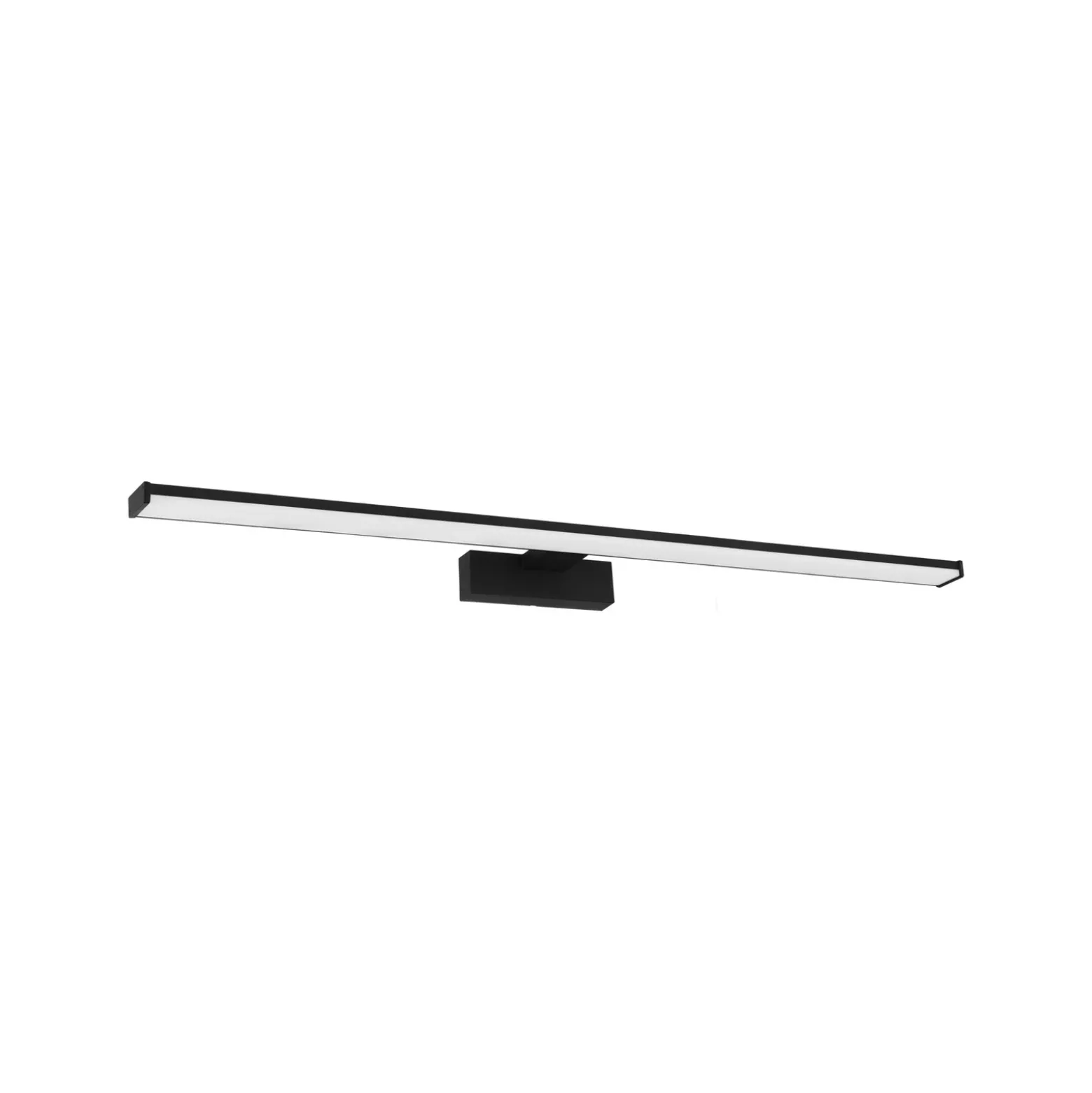 Aplique de pared LED Pandella 1, longitud 78 cm, negro, aluminio