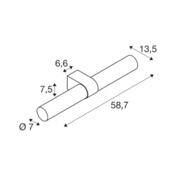 Aplique de pared LED para baño SLV Lygant double, color latón, aluminio
