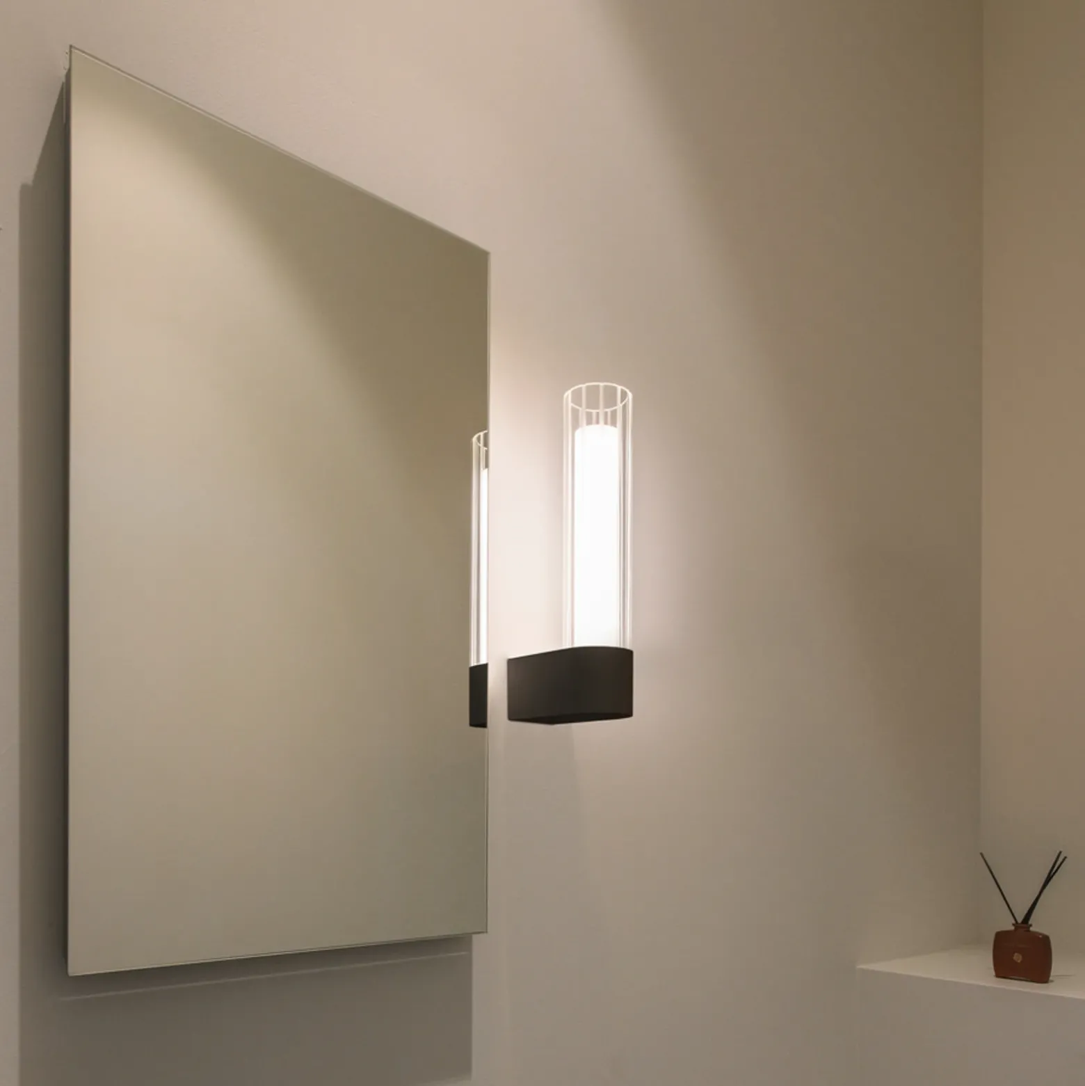 Aplique de pared LED para baño SLV Lygant, modelo individual, negro, aluminio
