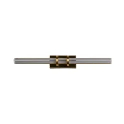 Aplique de pared LED Parma, negro/latón, acero, cristal, IP44