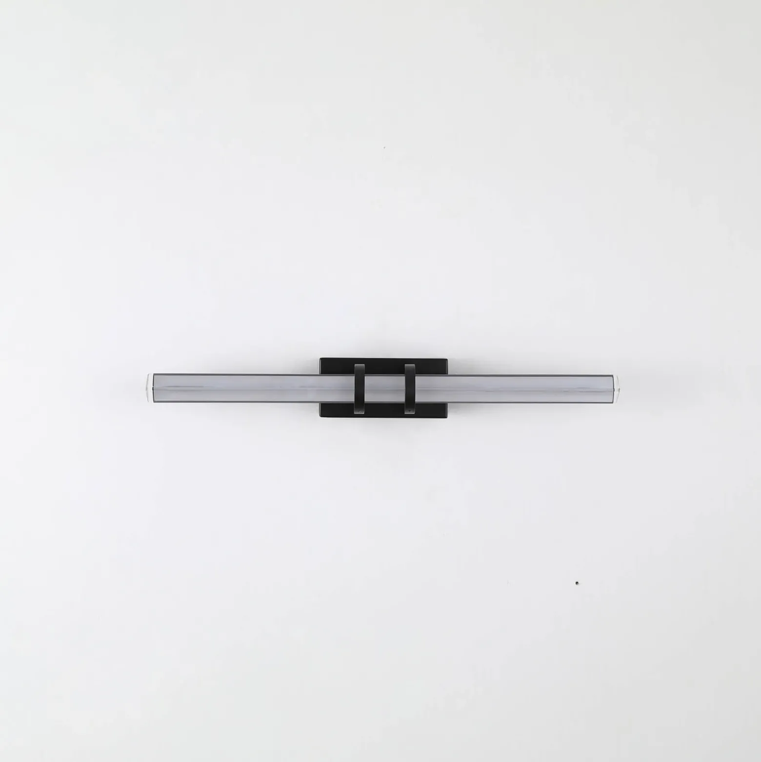 Aplique de pared LED Parma, negro, acero, cristal, IP44