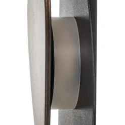 Aplique de pared LED Pedra, negro/wengué, acero, madera, 3.000 K