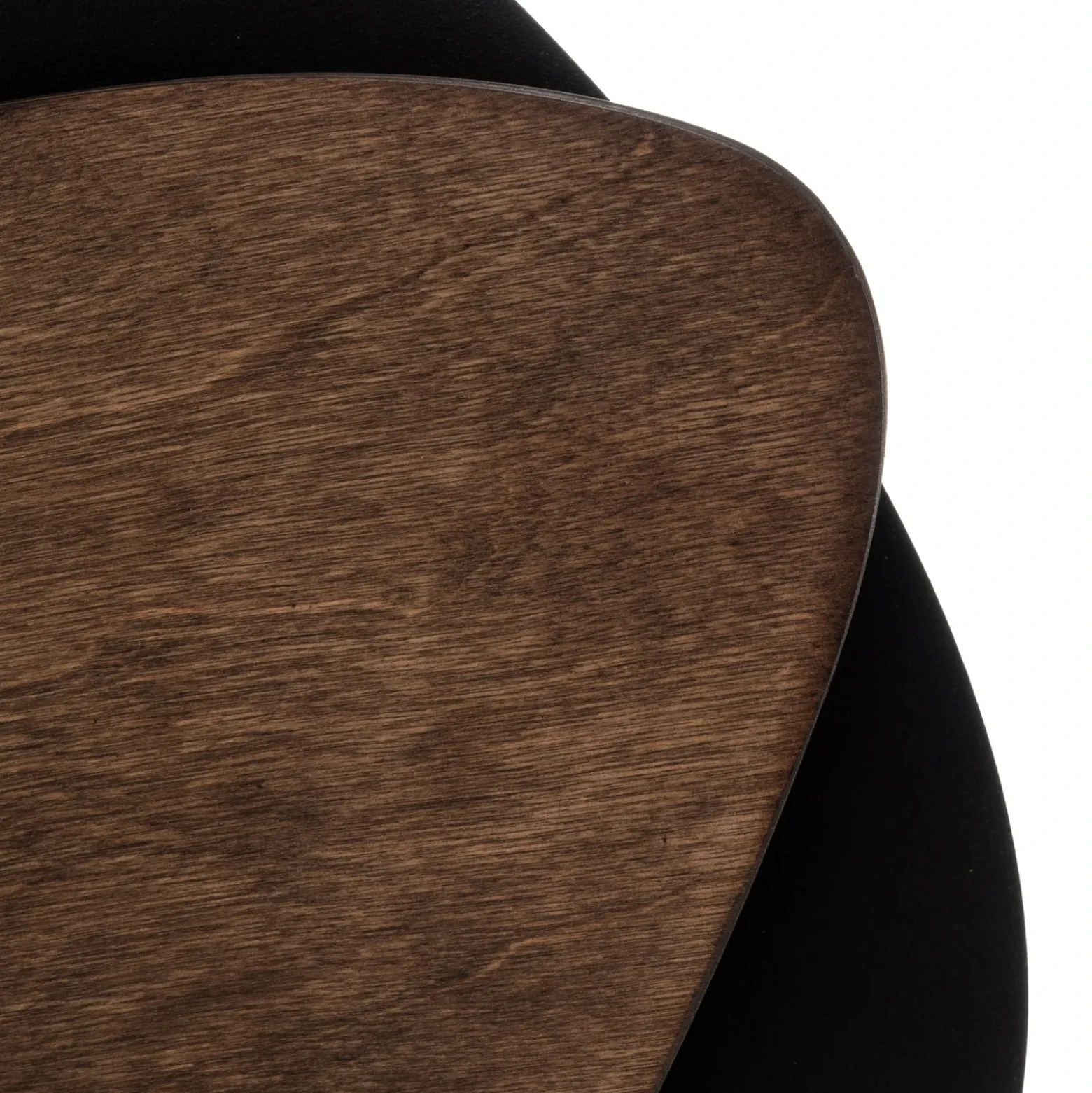 Aplique de pared LED Pedra, negro/wengué, acero, madera, 3.000 K
