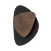 Aplique de pared LED Pedra, negro/wengué, acero, madera, 3.000 K