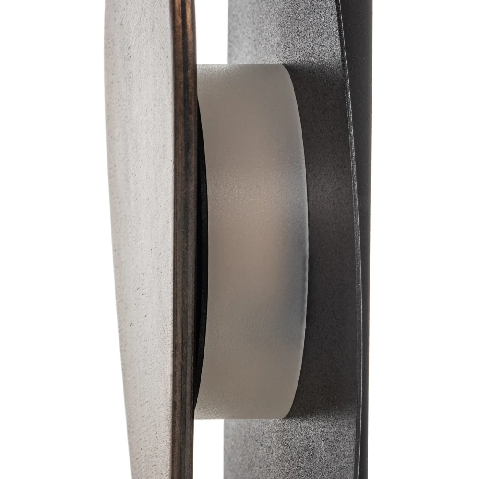 Aplique de pared LED Pedra, negro/wengué, acero, madera, 3.000 K