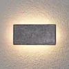 Aplique de pared LED Peetu de Lindby, 22 cm de largo, pizarra, atenuable