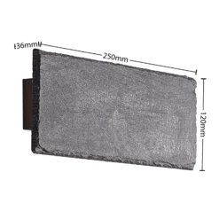 Aplique de pared LED Peetu de Lindby, 22 cm de largo, pizarra, atenuable