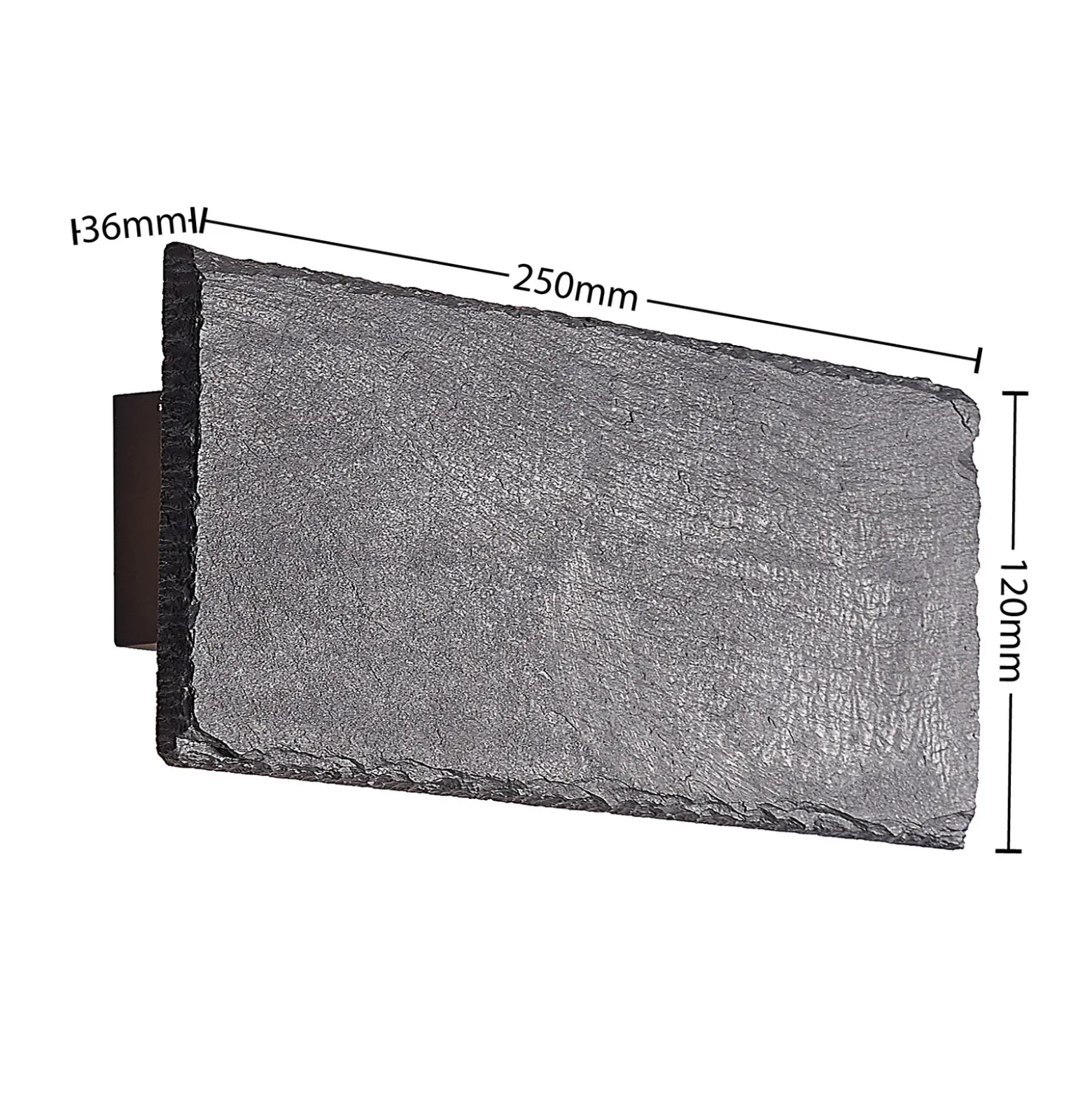 Aplique de pared LED Peetu de Lindby, 22 cm de largo, pizarra, atenuable