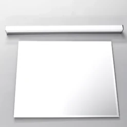 Aplique de pared LED Philippa de Lindby, angular, 89 cm, cromado, IP44