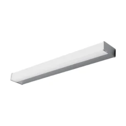 Aplique de pared LED Philippa de Lindby, angular, 59 cm, cromado, IP44