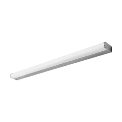 Aplique de pared LED Philippa de Lindby, redondeado, 88 cm, cromado, IP44