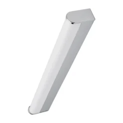 Aplique de pared LED Philippa de Lindby, redondeado, 58 cm, cromado, IP44