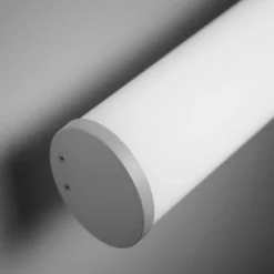 Aplique de pared LED Pirgos, 100 cm de ancho, blanco, plástico