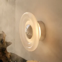 Aplique de pared LED Press Sphere Mini de Tom Dixon, esmerilado, Ø 22 cm