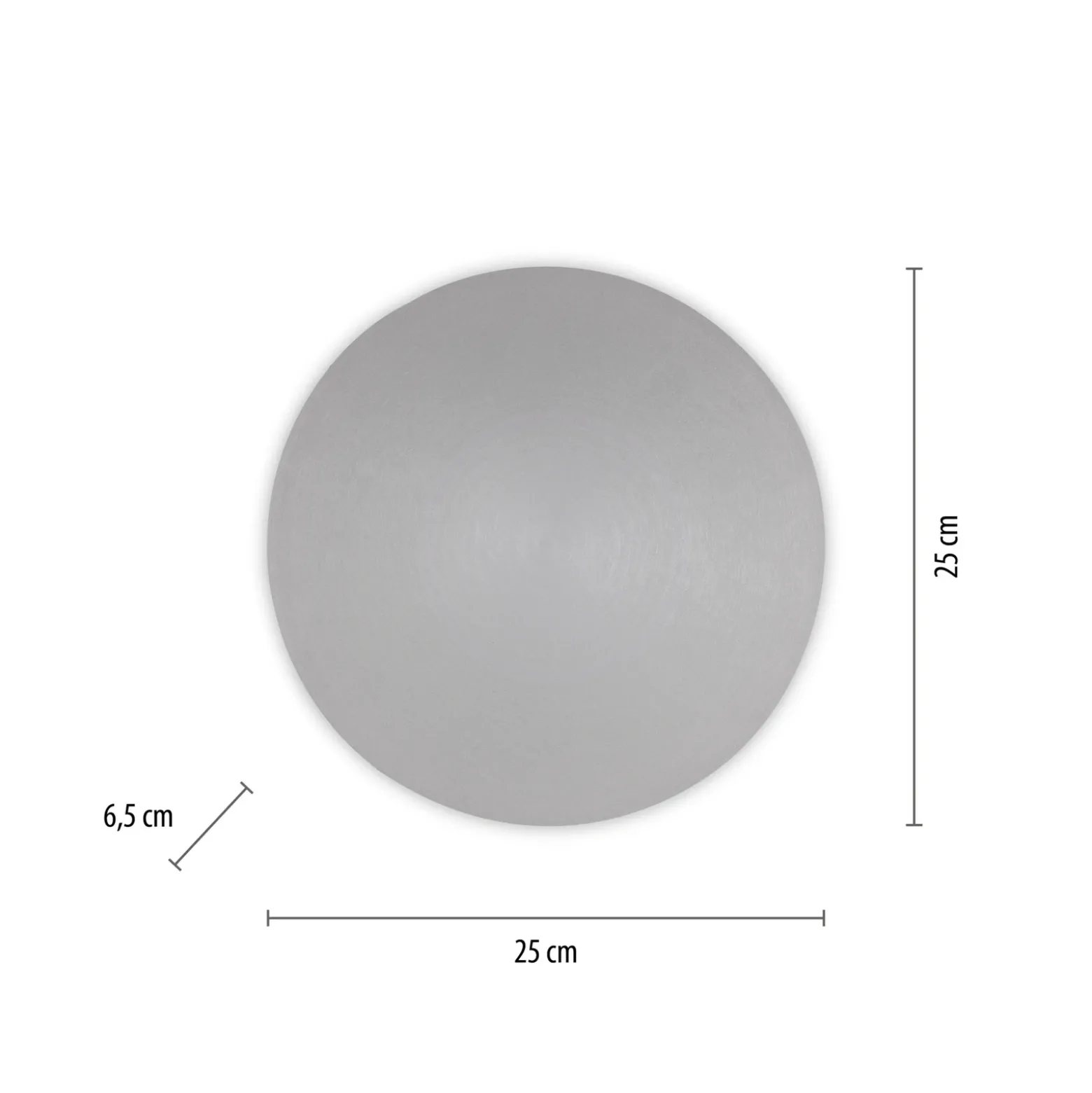 Aplique de pared LED Puntua Ø 25 cm gris