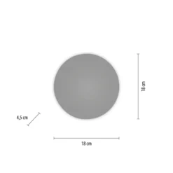 Aplique de pared LED Puntua Ø 18 cm gris