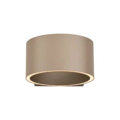Aplique de pared LED PURE Clipse, color bronce, aluminio Ø 15 cm