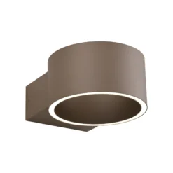 Aplique de pared LED PURE Clipse, color bronce, aluminio Ø 15 cm