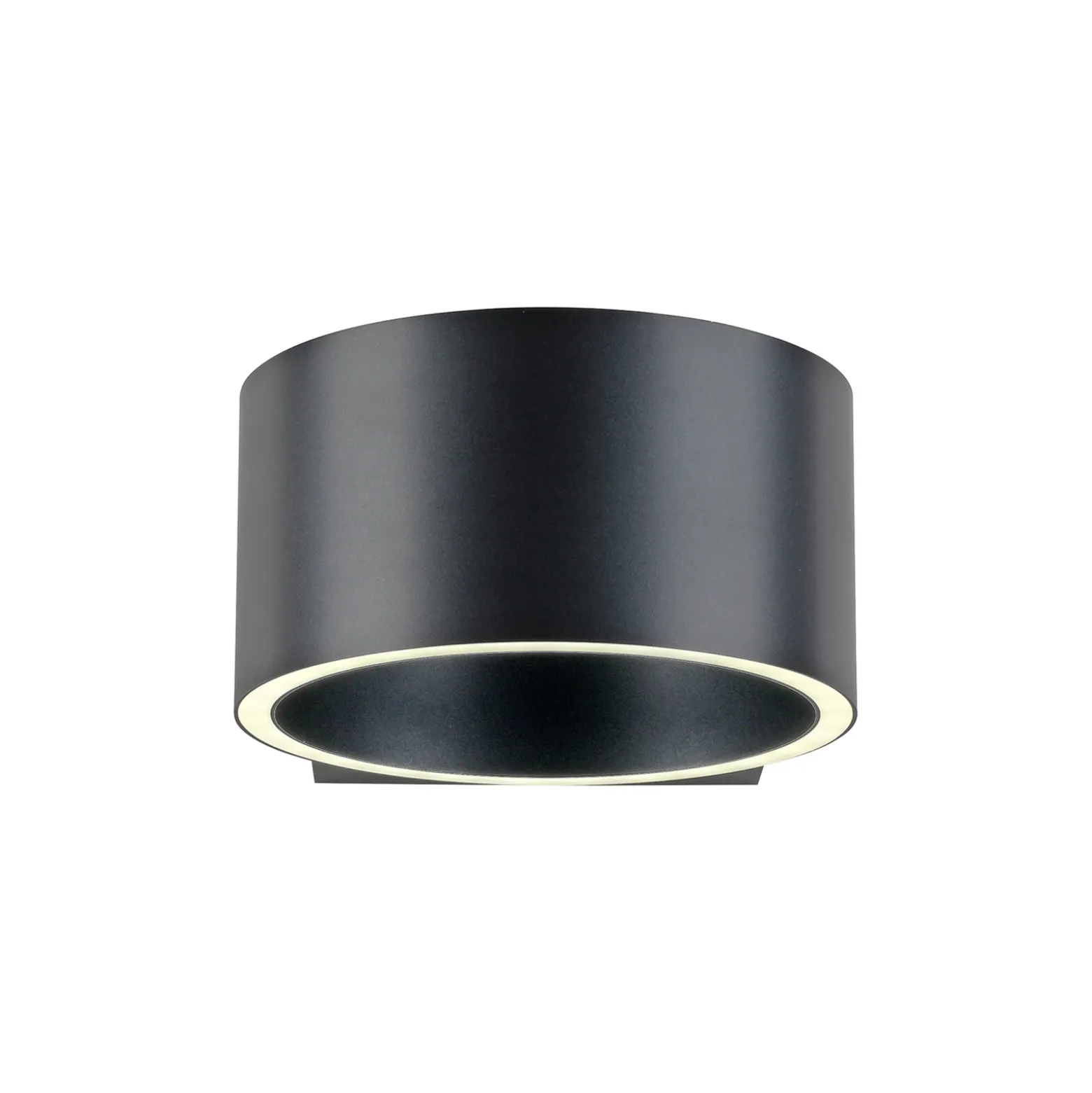 Aplique de pared LED PURE Clipse, gris, aluminio, Ø 15 cm