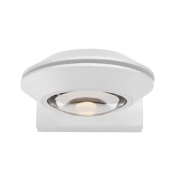 Aplique de pared LED PURE Oculis, blanco, 30 cm, hierro/cristal, 2 luces
