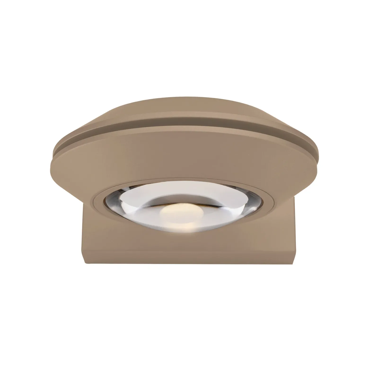 Aplique de pared LED PURE Oculis, color bronce, 30 cm, hierro, 2 luces