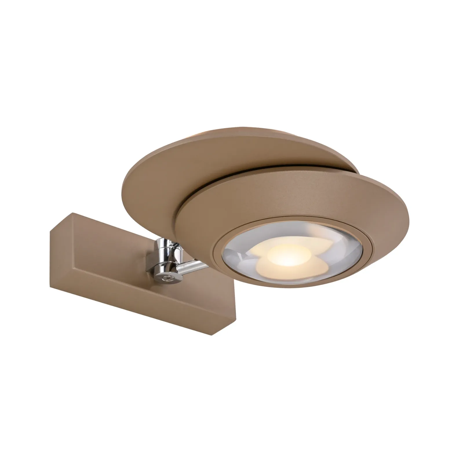 Aplique de pared LED PURE Oculis, color bronce, 30 cm, hierro, 2 luces