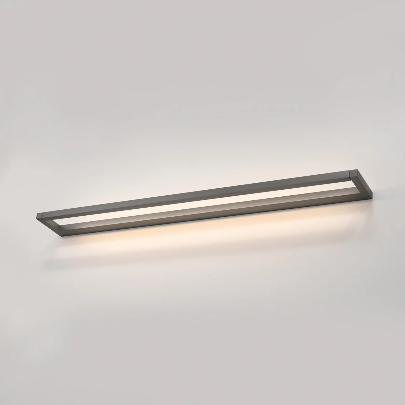 Aplique de pared LED PURE Puro, gris, 100 cm de ancho, aluminio, atenuador de
