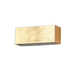 Aplique de pared LED Quentin de Lindby, 23 cm de ancho, color dorado, metal
