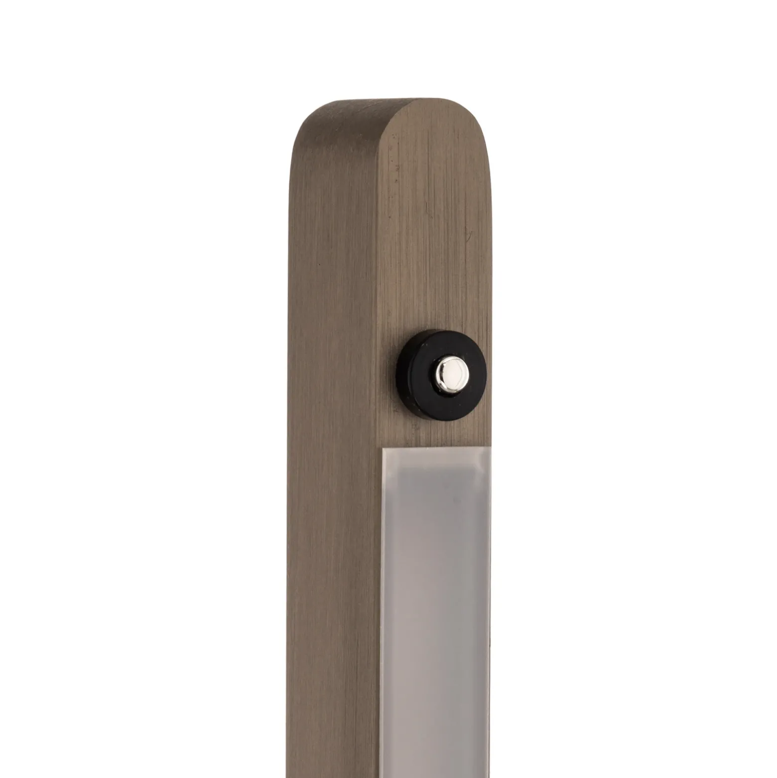 Aplique de pared LED Quitani Talon, acabado en bronce claro anodizado