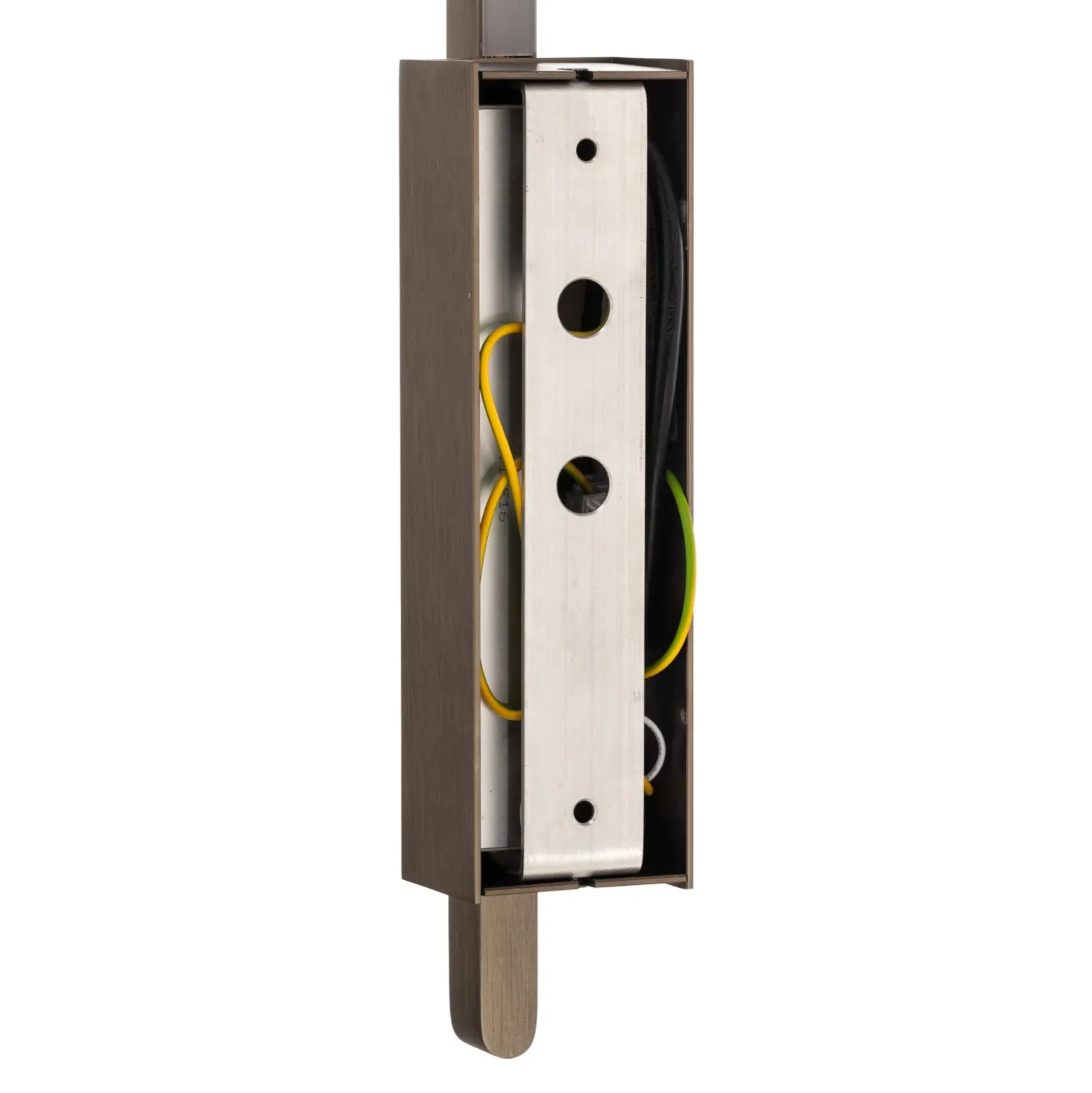 Aplique de pared LED Quitani Talon, acabado en bronce claro anodizado