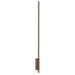 Aplique de pared LED Quitani Talon, acabado en bronce claro anodizado