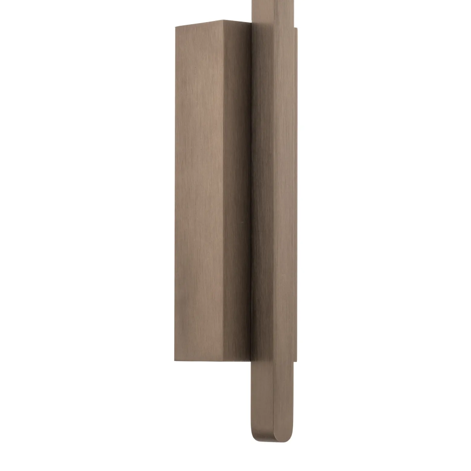 Aplique de pared LED Quitani Talon, acabado en bronce claro anodizado