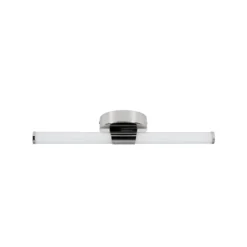 Aplique de pared LED Ramola, color cromado, ancho 45 cm, IP44, CCT