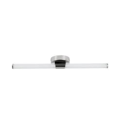 Aplique de pared LED Ramola, color cromado, ancho 60 cm, IP44, CCT