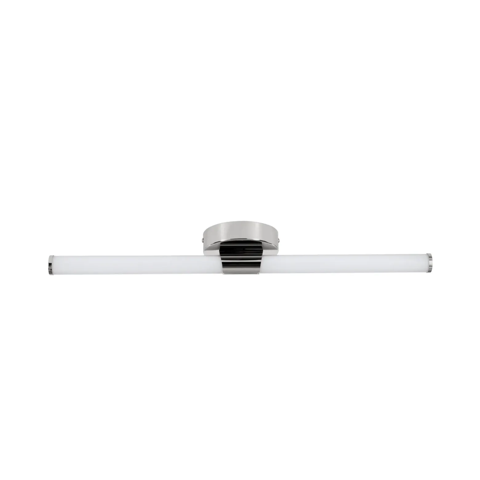 Aplique de pared LED Ramola, color cromado, ancho 60 cm, IP44, CCT