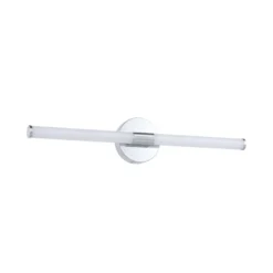 Aplique de pared LED Ramola, color cromado, ancho 60 cm, IP44, CCT