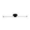 Aplique de pared LED Ramola, negra, ancho 60 cm, IP44, CCT