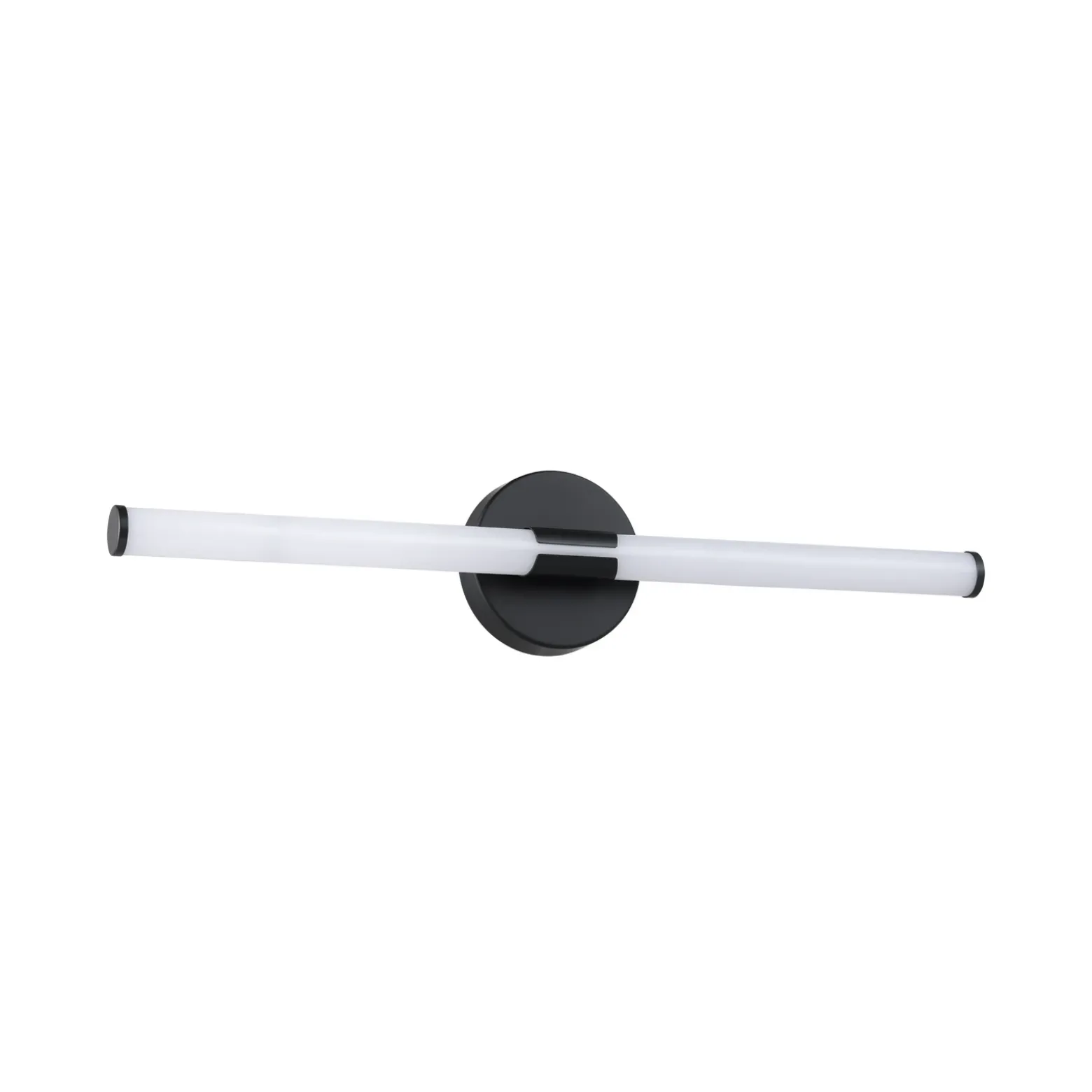 Aplique de pared LED Ramola, negra, ancho 60 cm, IP44, CCT