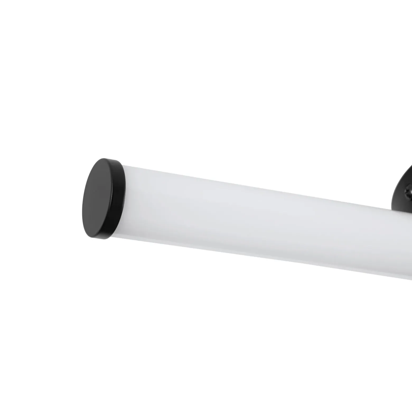 Aplique de pared LED Ramola, negra, ancho 45 cm, IP44, CCT