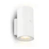 Aplique de pared LED recargable Isy, blanco mate, plástico, 3000 K