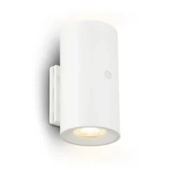 Aplique de pared LED recargable Isy, blanco mate, plástico, 3000 K