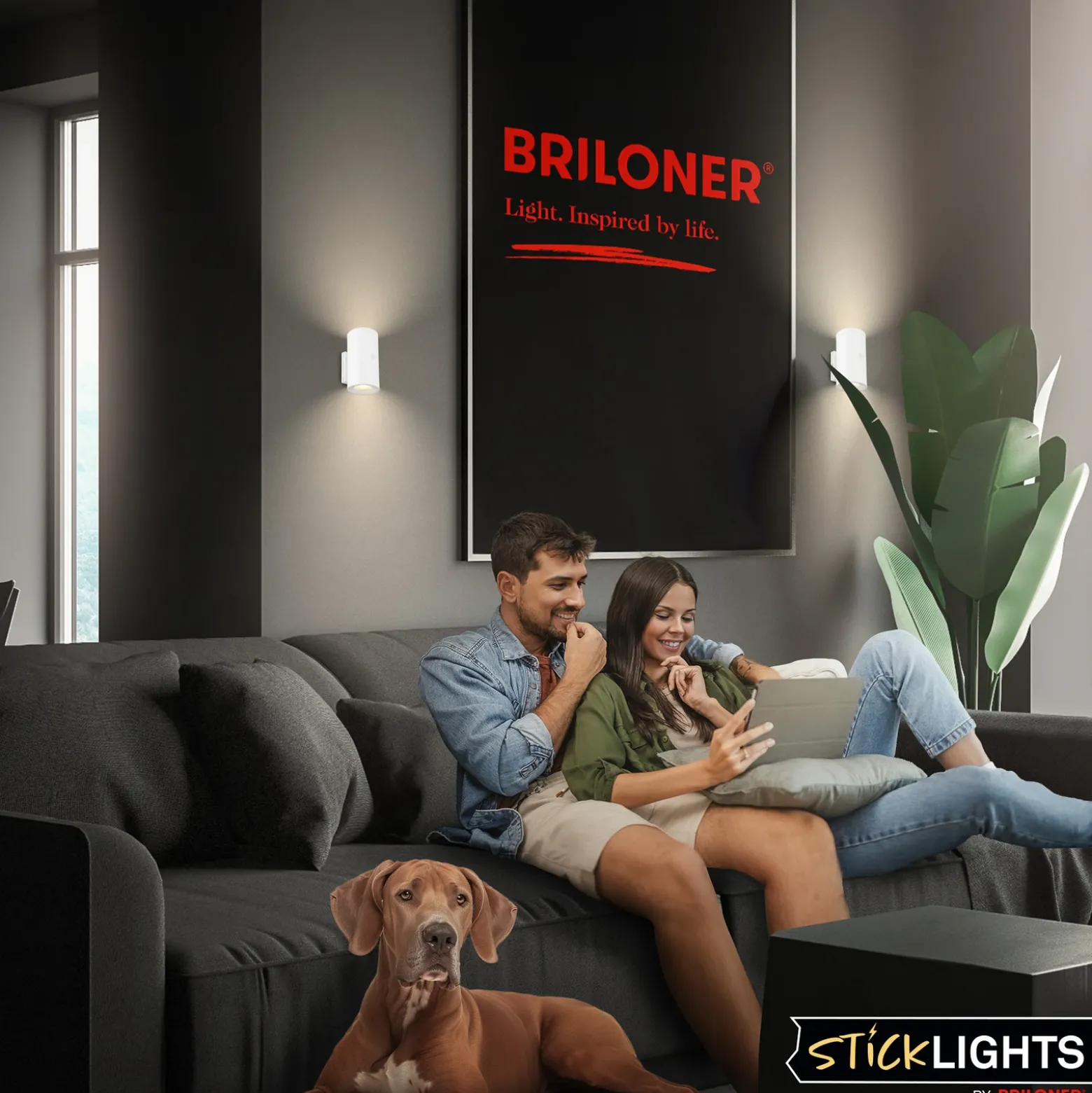 Aplique de pared LED recargable Isy, blanco mate, plástico, 3000 K