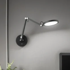 Aplique de pared LED Regina, negro, CCT, atenuable, regulable