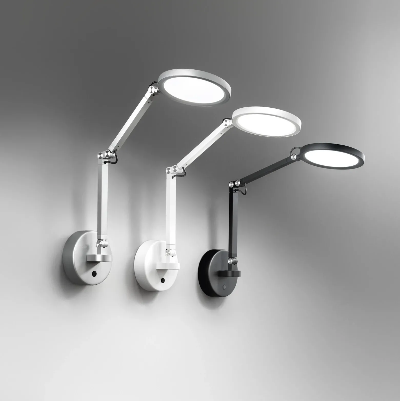Aplique de pared LED Regina, negro, CCT, atenuable, regulable