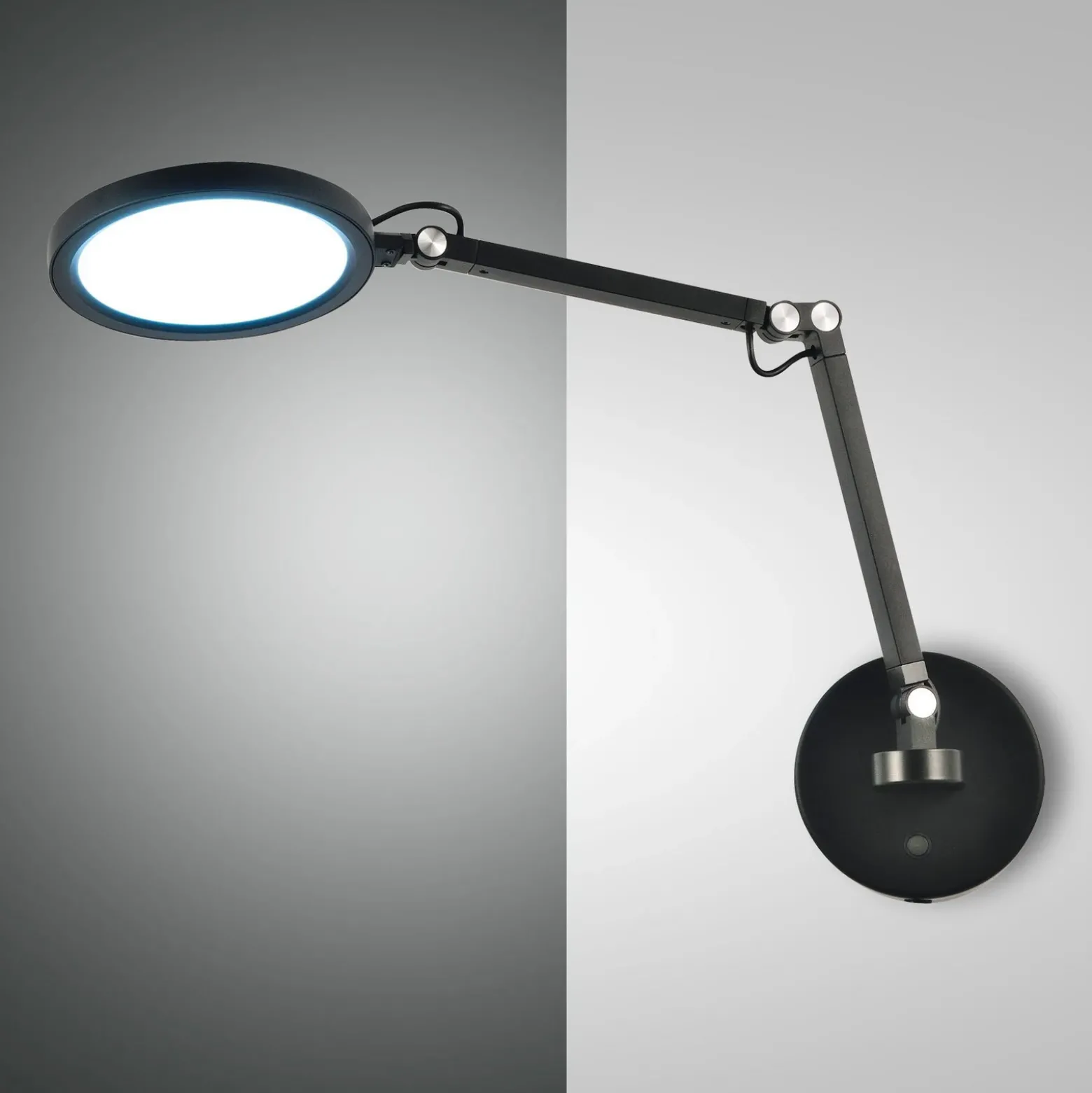 Aplique de pared LED Regina, negro, CCT, atenuable, regulable
